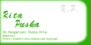rita puska business card